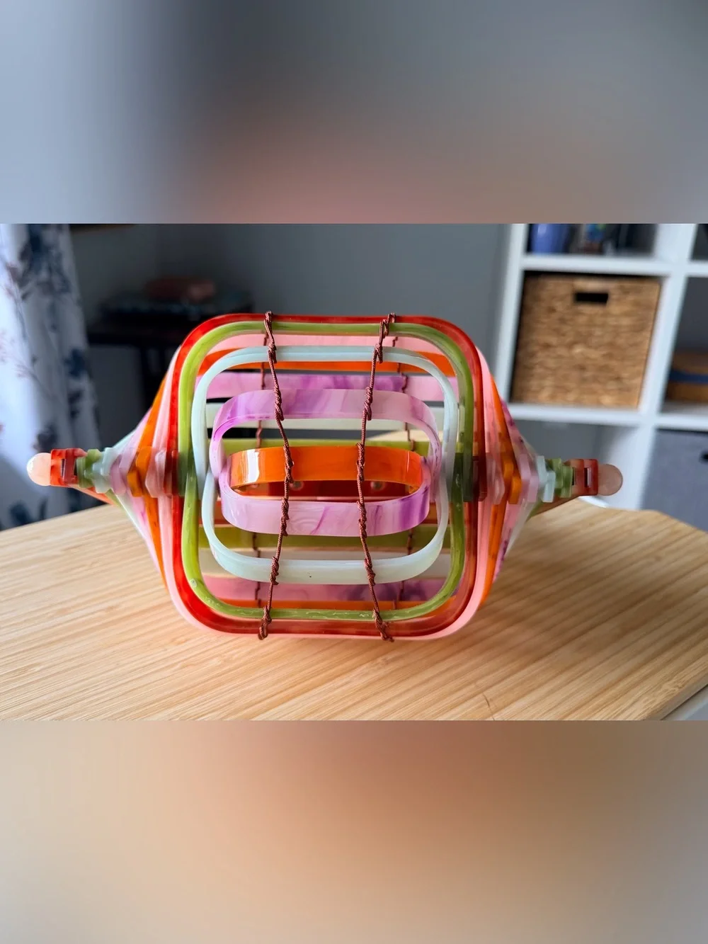 Sorozien Colorful Multi-Arch Acrylic Handbag - Pastel & Orange